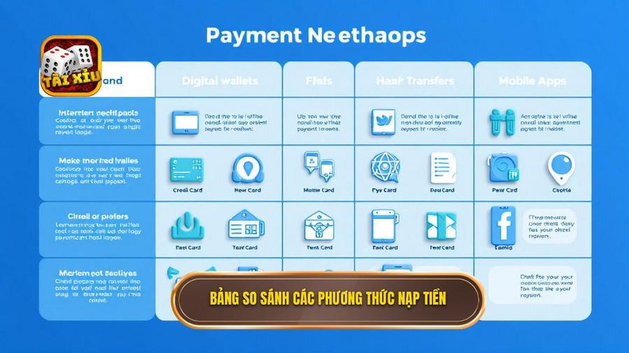 3. Bảng so sánh các phương thức nạp tiền