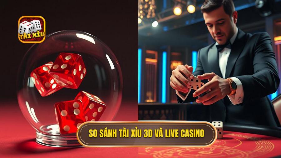 Phân biệt Tài Xỉu truyền thống (3D) và Tài Xỉu Live Casino